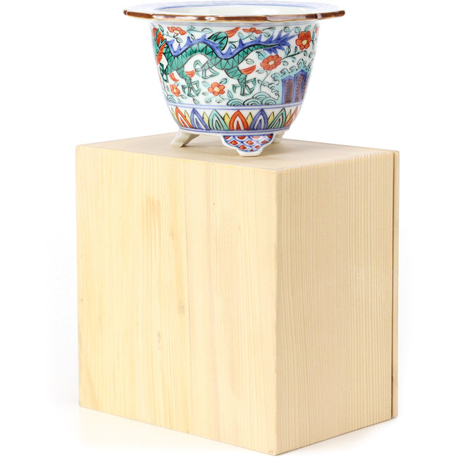 Vaso per bonsai rotondo multicolore di Syoami - 120 x 120 x 75 mm