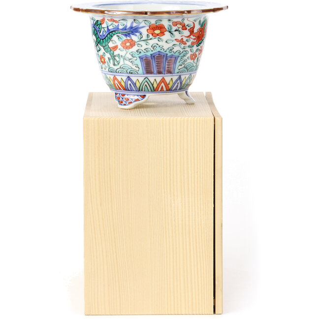 Round multicolor bonsai pot by Syoami - 120 x 120 x 75 mm