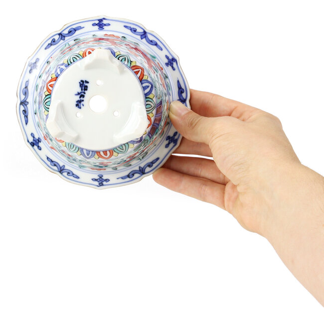 Ronde multicolor bonsaipot van Syoami - 120 x 120 x 75 mm