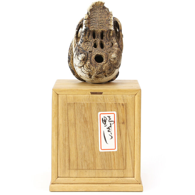 Tenpai céramique 90 mm avec chiffon et boite 90 x 111 x 80 mm - origine Japon