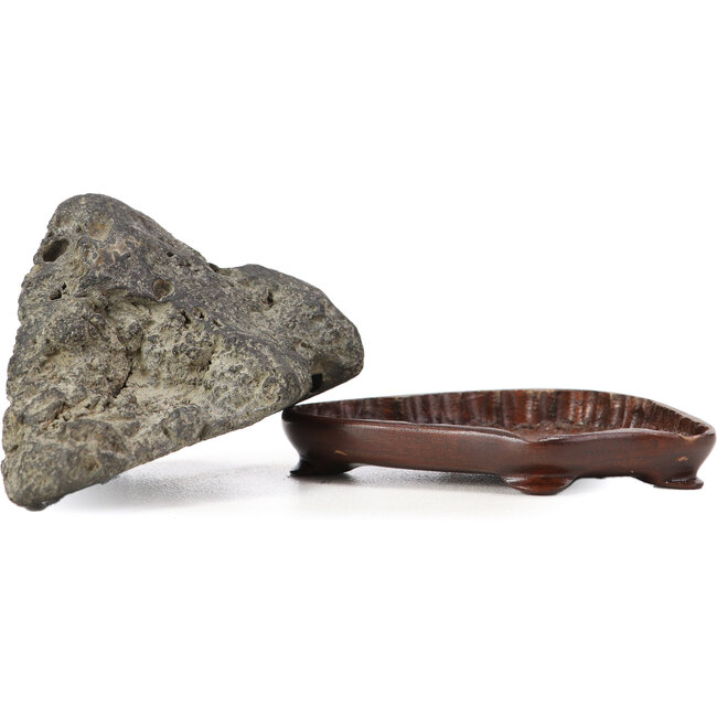 52 mm suiseki avec dai 52 x 65 x 45 mm - origine Japon