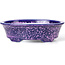 Oval purple bonsai pot by Heian Kozan - 180 x 143 x 53 mm