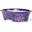 Oval purple bonsai pot by Heian Kozan - 180 x 143 x 53 mm