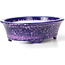 Oval purple bonsai pot by Heian Kozan - 180 x 143 x 53 mm