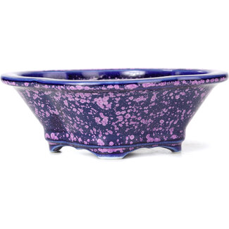  Heian Senzan 155 mm mokko purple bonsai pot by Heian Kozan, Kyoto, Japan