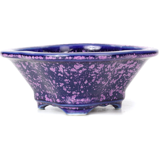 Mokko purple bonsai pot by Heian Kozan - 155 x 140 x 50 mm