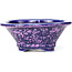 Mokko purple bonsai pot by Heian Kozan - 155 x 140 x 50 mm