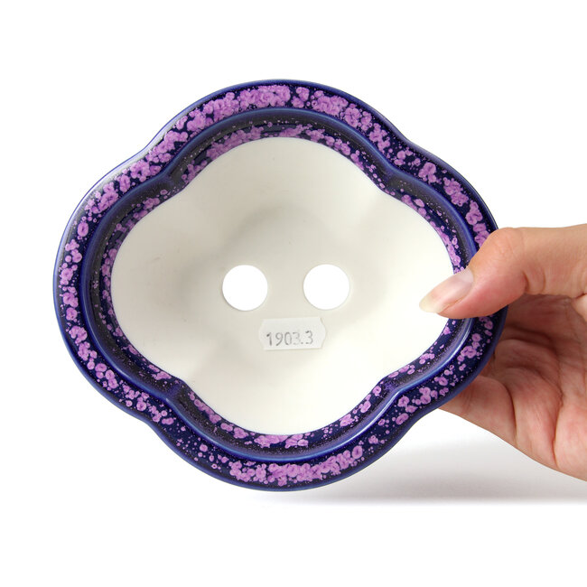 Maceta de bonsái violeta Mokko de Heian Kozan - 155 x 140 x 50 mm