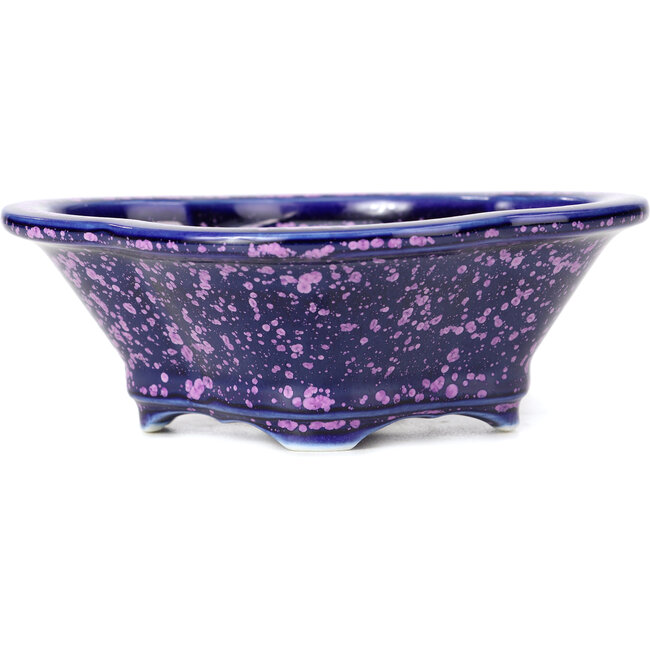 Mokko purple bonsai pot by Heian Kozan - 155 x 140 x 50 mm