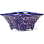 Mokko purple bonsai pot by Heian Kozan - 155 x 140 x 50 mm