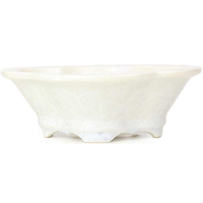 Pot à bonsaï Mokko blanc par Heian Kozan - 170 x 160 x 58 mm