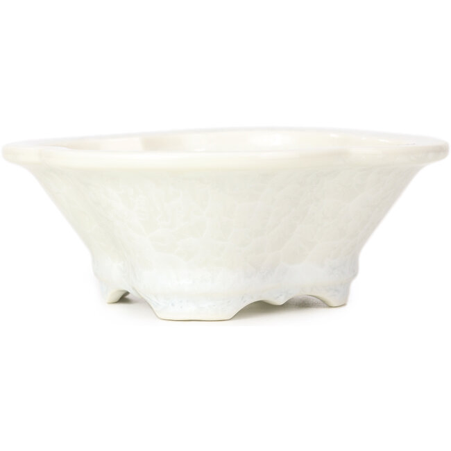 Vaso per bonsai bianco Mokko di Heian Kozan - 170 x 160 x 58 mm