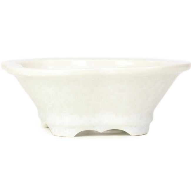 Vaso per bonsai bianco Mokko di Heian Kozan - 170 x 160 x 58 mm