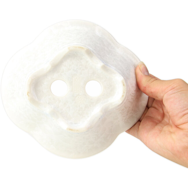 Pot à bonsaï Mokko blanc par Heian Kozan - 170 x 160 x 58 mm