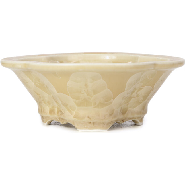 Mokko beige bonsaipot van Heian Kozan - 170 x 160 x 58 mm