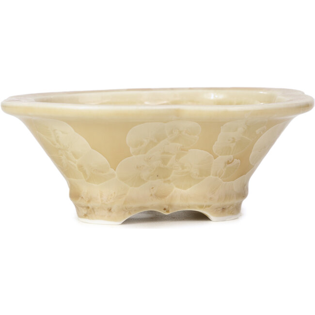 Pot à bonsaï Mokko beige par Heian Kozan - 170 x 160 x 58 mm
