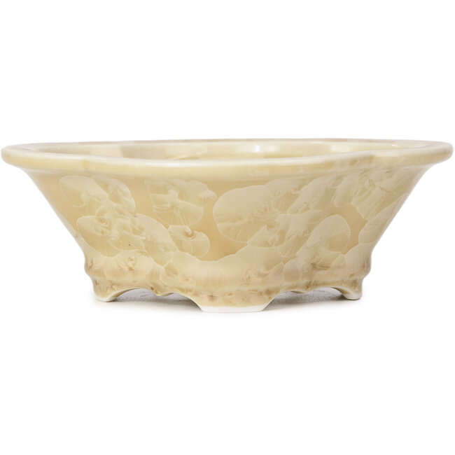 Mokko beige Bonsaischale von Heian Kozan - 170 x 160 x 58 mm