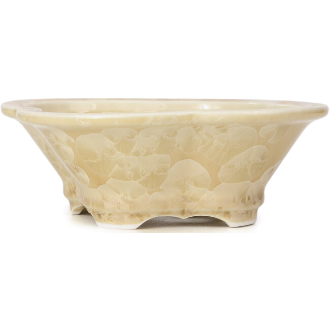 Mokko beige bonsaipot van Heian Kozan - 170 x 160 x 58 mm