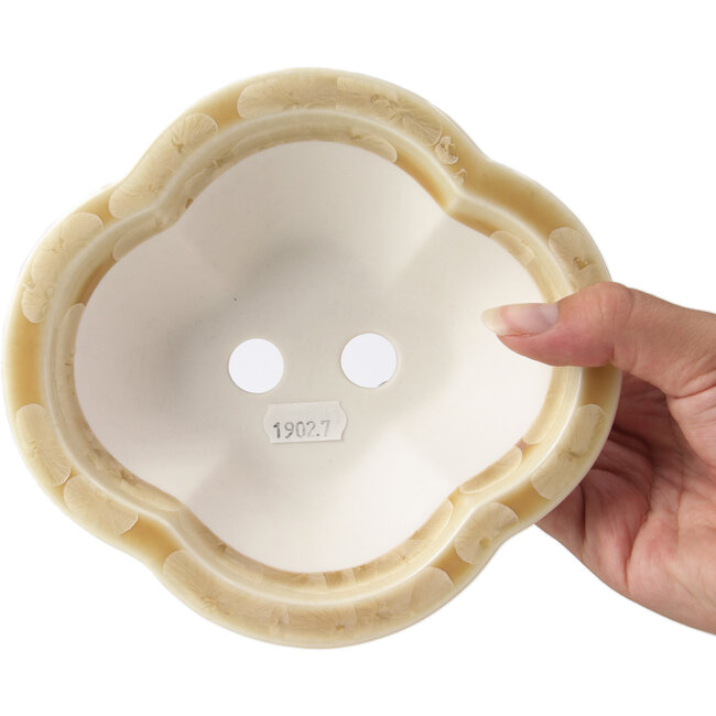 Vaso per bonsai Mokko beige di Heian Kozan - 170 x 160 x 58 mm