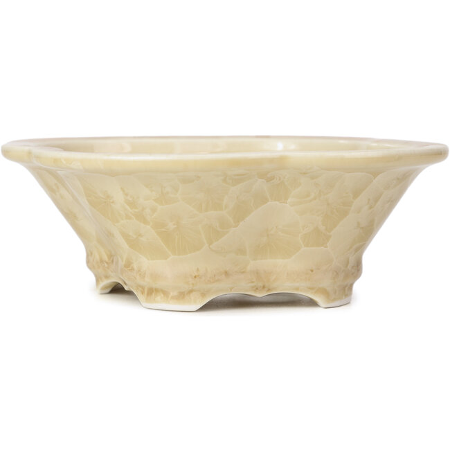 Mokko beige bonsaipot van Heian Kozan - 170 x 160 x 58 mm