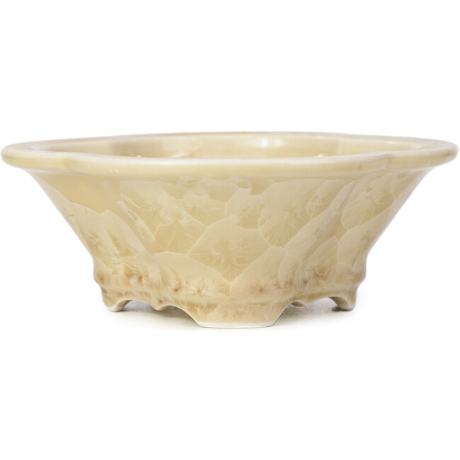 Mokko beige bonsaipot van Heian Kozan - 170 x 160 x 58 mm