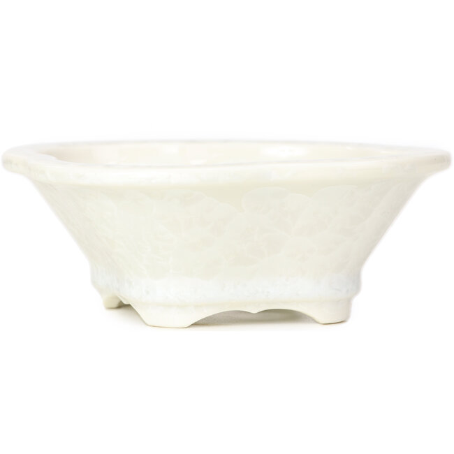 Mokko witte bonsaipot van Heian Kozan - 155 x 140 x 50 mm