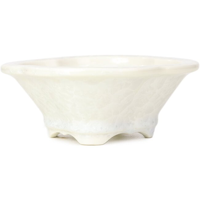 Vaso per bonsai bianco Mokko di Heian Kozan - 155 x 140 x 50 mm