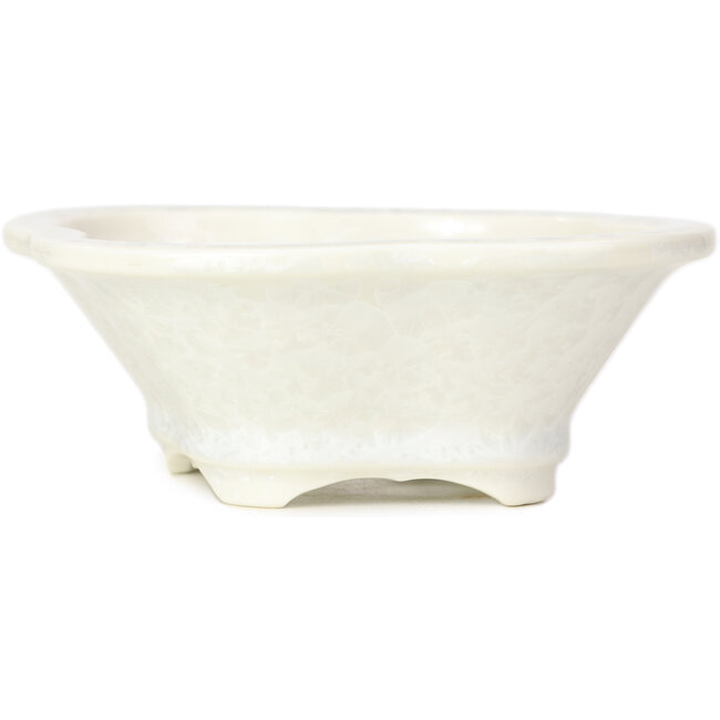 Maceta de bonsái blanca Mokko de Heian Kozan - 155 x 140 x 50 mm