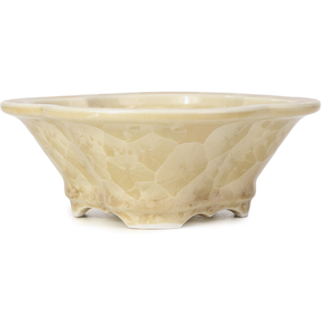 Mokko beige bonsaipot van Heian Kozan - 170 x 160 x 58 mm