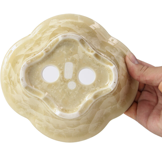 Pot à bonsaï Mokko beige par Heian Kozan - 170 x 160 x 58 mm