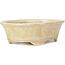 Oval beige bonsai pot by Heian Kozan - 180 x 143 x 53 mm