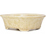 Oval beige bonsai pot by Heian Kozan - 180 x 143 x 53 mm