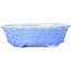 Oval blue bonsai pot by Heian Kozan - 180 x 143 x 53 mm