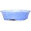 Oval blue bonsai pot by Heian Kozan - 180 x 143 x 53 mm