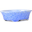 Oval blue bonsai pot by Heian Kozan - 180 x 143 x 53 mm