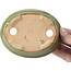 Pot à bonsaï ovale vert par Hattori - 130 x 102 x 35 mm