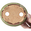 Pot à bonsaï vert ovale par Hattori - 108 x 93 x 36 mm