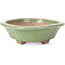 Mokko green bonsai pot by Hattori - 134 x 115 x 38 mm