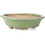 Mokko green bonsai pot by Hattori - 134 x 115 x 38 mm