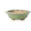 Mokko green bonsai pot by Hattori - 134 x 115 x 38 mm