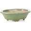 Mokko green bonsai pot by Hattori - 134 x 115 x 38 mm