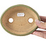 Oval green bonsai pot by Hattori - 132 x 102 x 35 mm