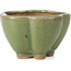 Pot à bonsaï Lotus vert par Hattori - 110 x 110 x 70 mm