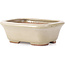 Rectangular beige bonsai pot by Hattori - 126 x 100 x 45 mm