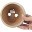 Ronde beige bonsaipot van Hattori - 117 x 117 x 46 mm