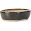 Vaso per bonsai ovale nero di Hattori - 127 x 104 x 35 mm