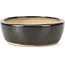 Vaso per bonsai ovale nero di Hattori - 127 x 104 x 35 mm