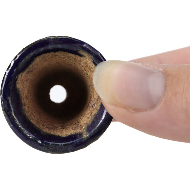 Vaso per bonsai rotondo blu di Hattori - 31 x 31 x 29 mm