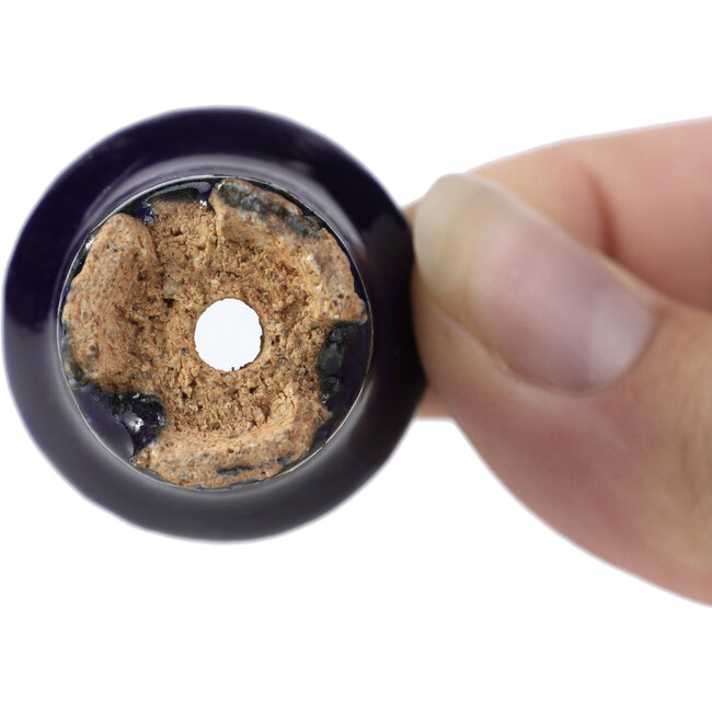 Vaso per bonsai rotondo blu di Hattori - 31 x 31 x 29 mm