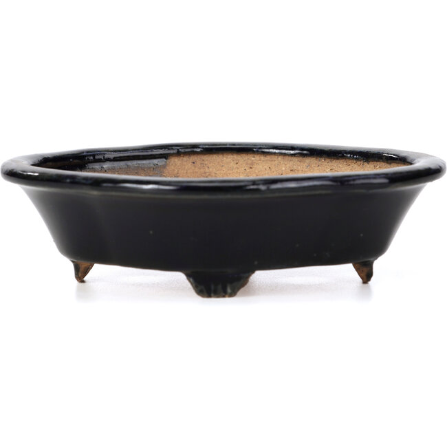 Vaso per bonsai blu Mokko di Hattori - 133 x 114 x 37 mm